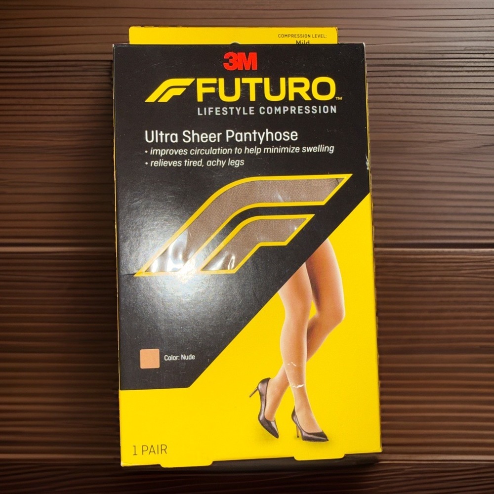 3M Futuro Ultra Sheer Mild Compression 8-15 MmHg Pantyhose Nude 1 Pair Medium